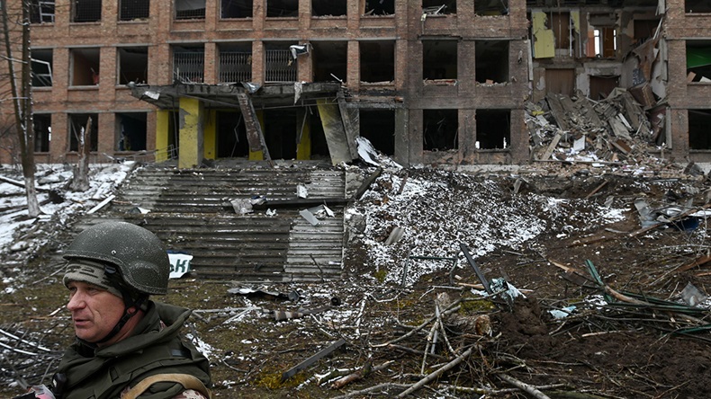 Russia-Ukraine war (2022) (Justin Yau/Sipa US/Alamy Stock Photo)