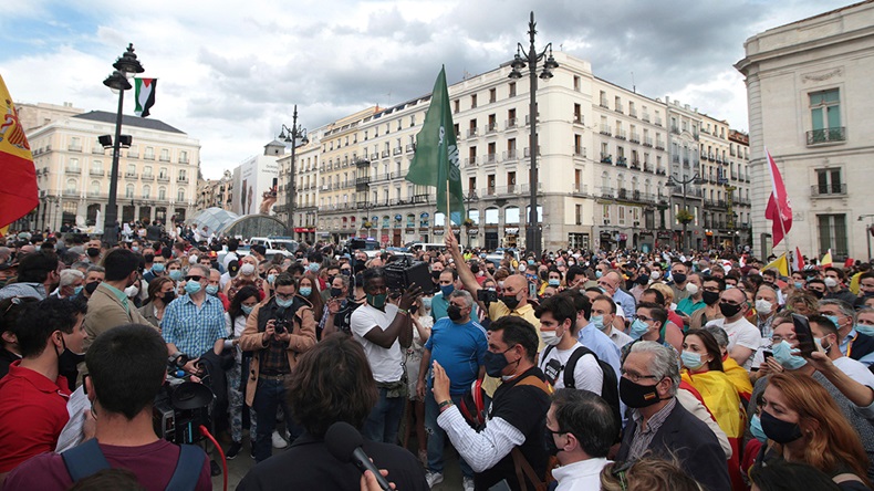 Spain Indignados protest (2021) (dpa picture alliance/Alamy Live News)