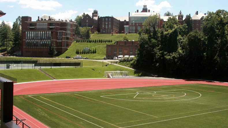 College athletics track (Emanuel Tanjala/Alamy Stock Photo)