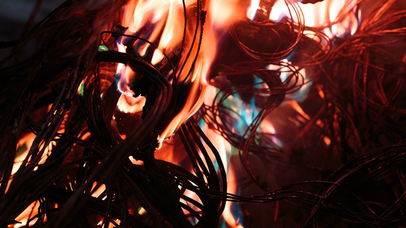 Cable fire (TroobaDoor/Shutterstock.com)