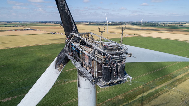 Wind turbine fire (Terry Kent/Shutterstock.com)