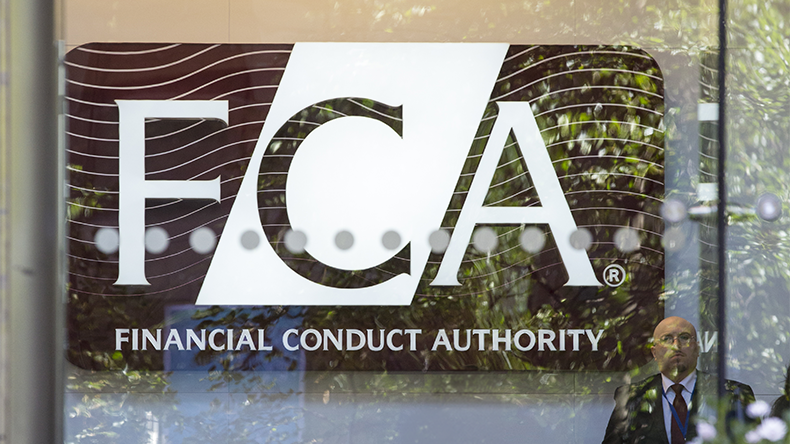The FCA, Financial Conduct Authority, in Canary Wharf, London, UK