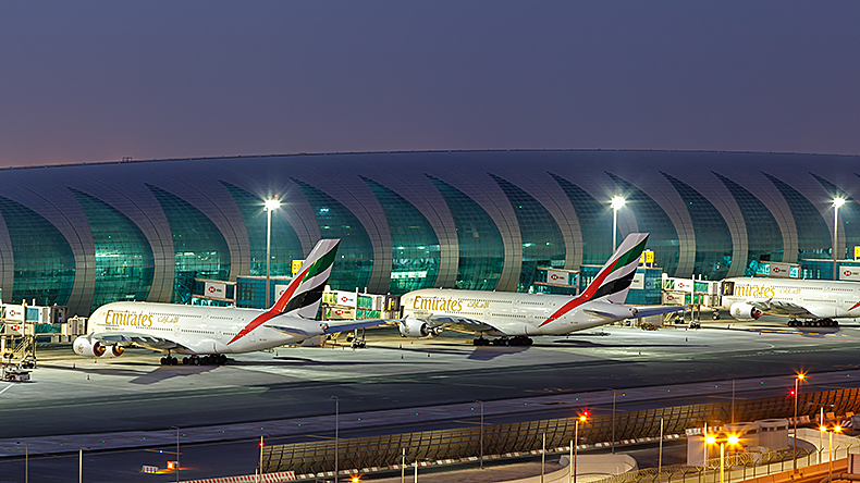Dubai airport in the United Arab Emirates