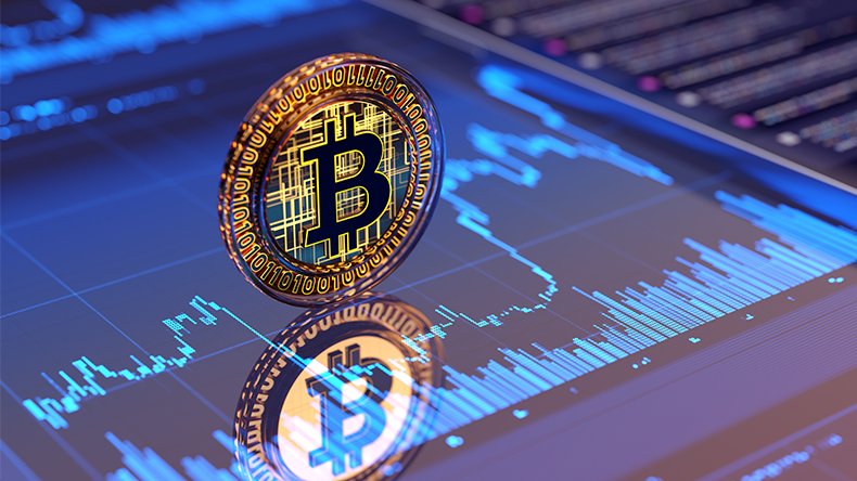 Bitcoin cryptocurrency illustration