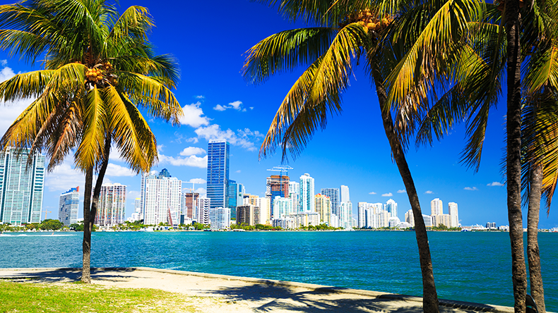 Skyline view of Miami Florida