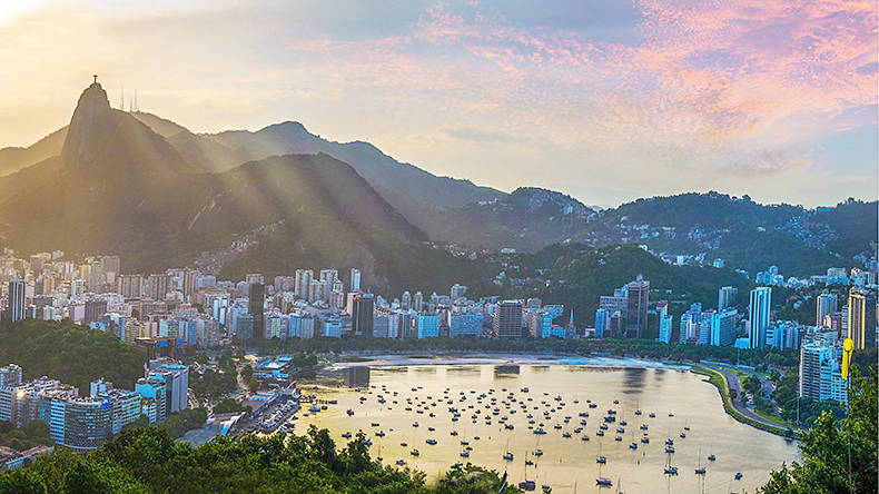 Panoramic view of Rio De Janeiro, Brazil 