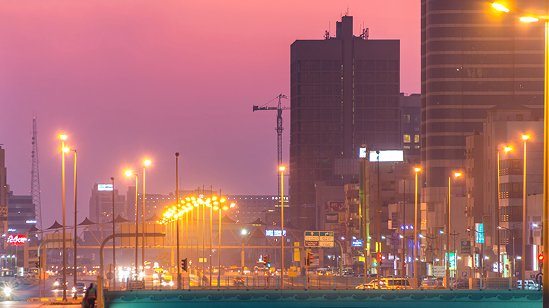 Saudi city of Al Khobar at night