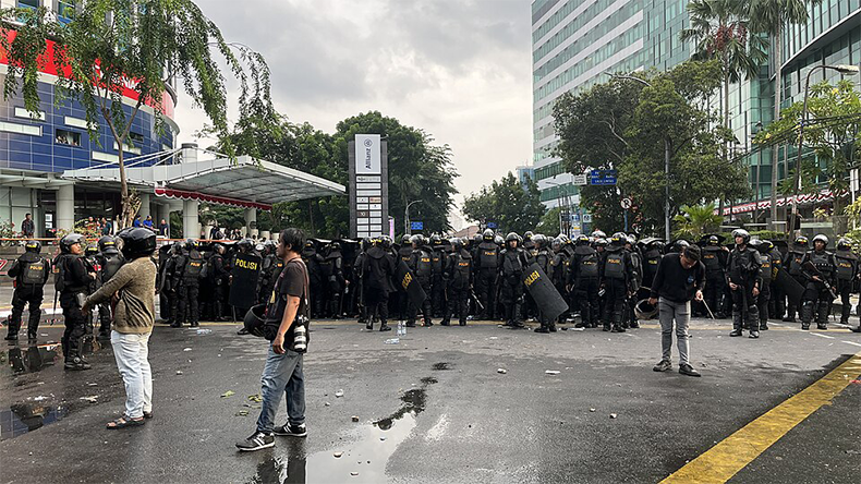 Indonesian riots  in August 2025, taken in Medan