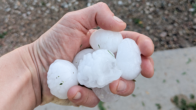 Hailstones_hand holding a few of them