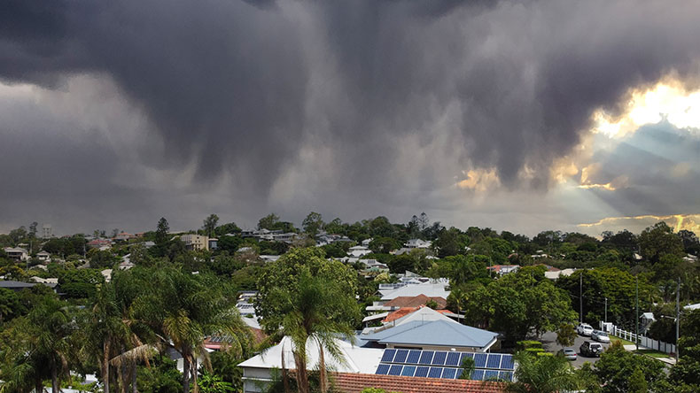 Storm in Australia with rain cloud