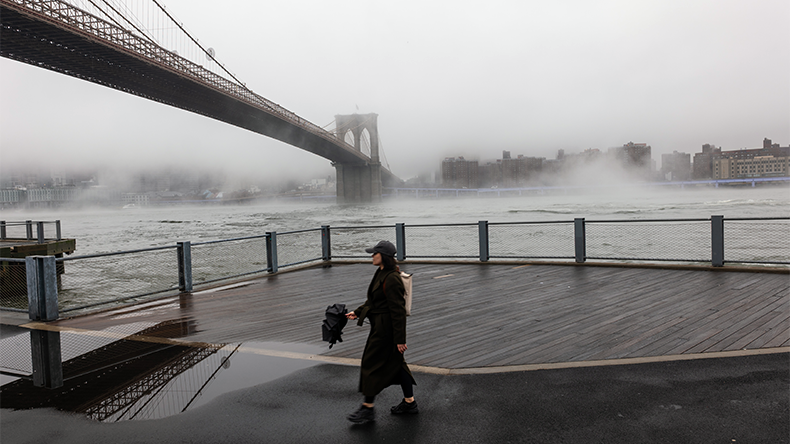 New York City, along with other parts of the Eastern US saw severe rain and wind as a storm system moves through the area