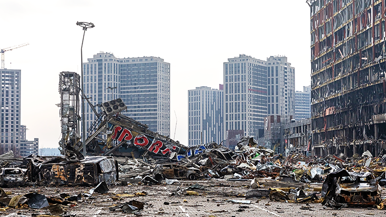 War risk, shooping centre, Kyiv, Ukraine