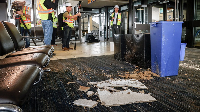 Calgary airport, hail damage