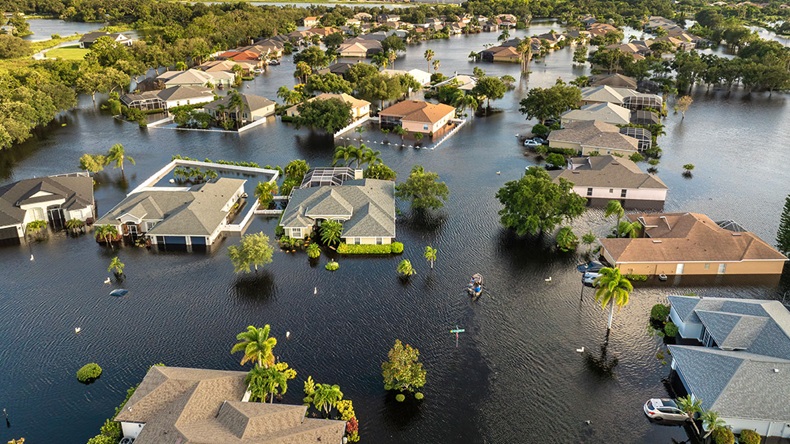 Flooding in Sarasota, Florida after Hurricane Debby