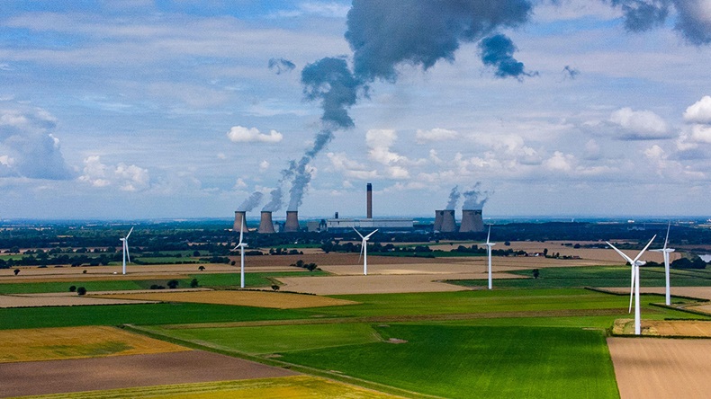 Power station and wind turbines