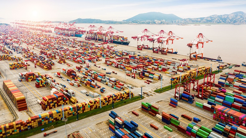Yangshan port, Shanghai, China