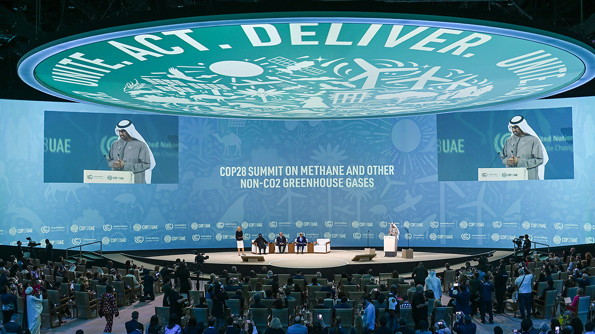 Hillary Clinton at COP28 climate talks calls for insurance reform