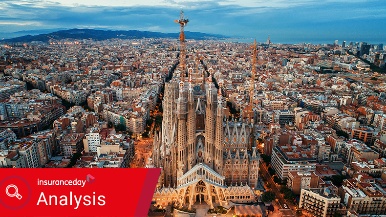 Sagrada Familia aerial view