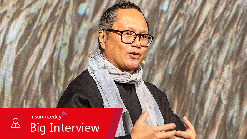 UNEP's Butch Bacani speaking at the COP30 Global Sustainable Insurance Summit.