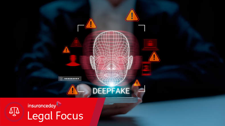 Warning concept of deepfake technology and facial recognition misuse, showing cybersecurity threats, digital identity fraud, and the risks of AI-generated face manipulation in online systems