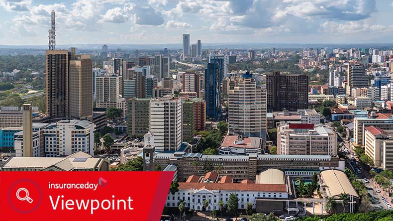 Aerial view of Nairobi city 