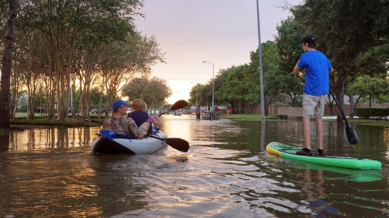 Hurricane Harvey flooding Houston (2017) (IrinaK/Shutterstock.com)