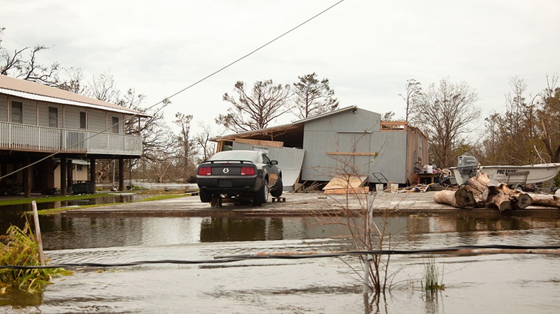 Hurricane Ida Louisiana damage (2021) (Leslie Spurlock/ZUMA Press Wire/Alamy Stock Photo)