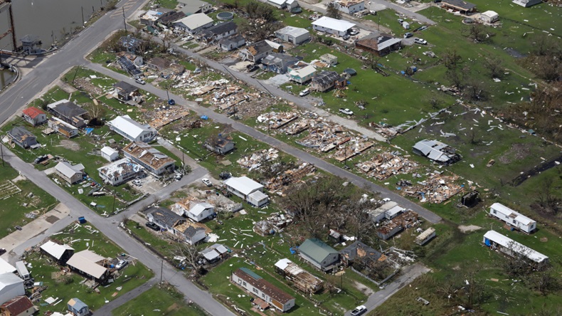 Hurricane Ida Louisiana damage (2021) (Marco Bello/REUTERS/Alamy Stock Photo)