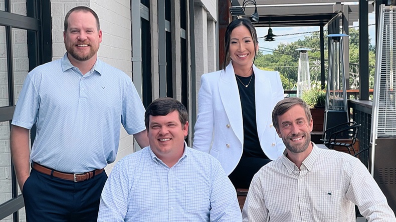 (left to right) Kevin Fussell, vice-president, Justin Crawford, chief executive, Joliana Hodges, senior underwriter, and Richard Edwards, chief underwriting officer, Magnolia Grove