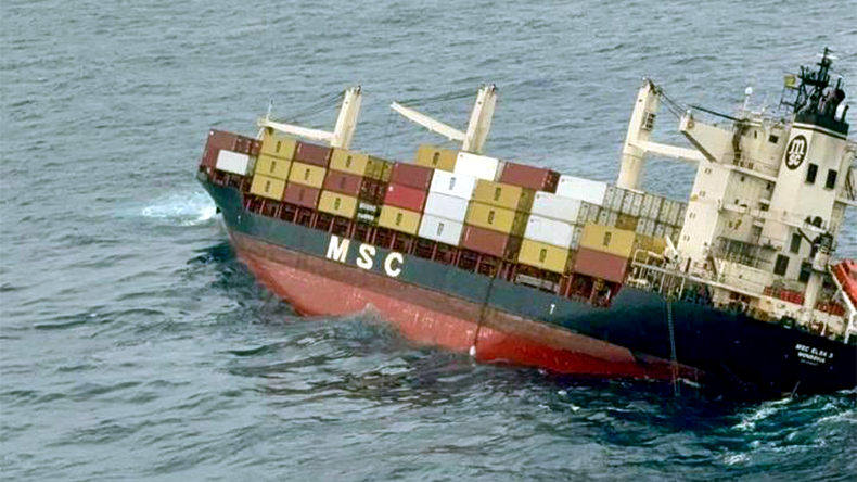 MSC Elsa 3 sinking near India