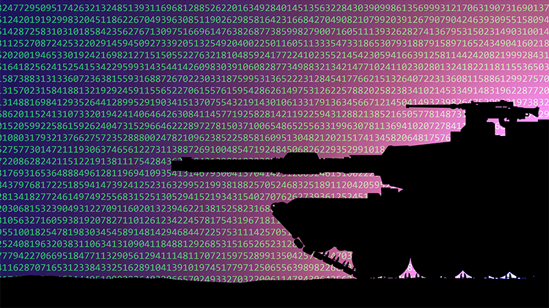 Tank with a digital background