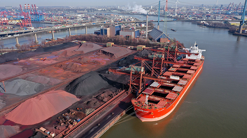 Aerial view of Hansaport in Hamburg 
