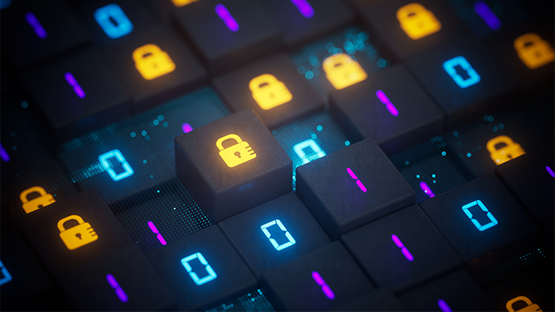 Cyber Security Phishing Fingerprint Ransomware Email Encrypted Technology, Digital Information Protected Secured