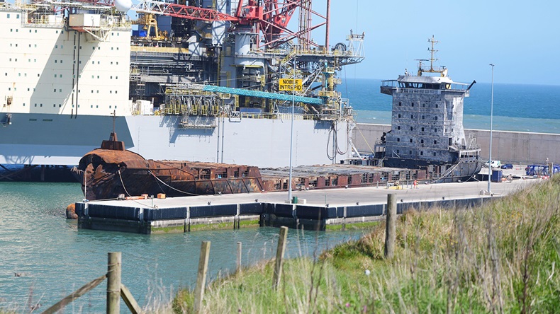 Solong docked at Aberdeen