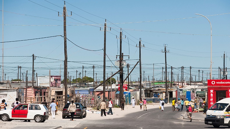 Cape Town, South Africa power lines