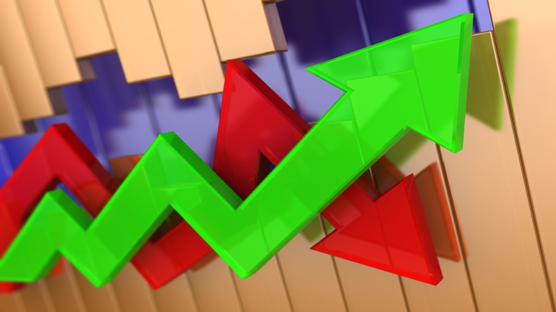 Arrows up and down (Mmaxer/Shutterstock.com)