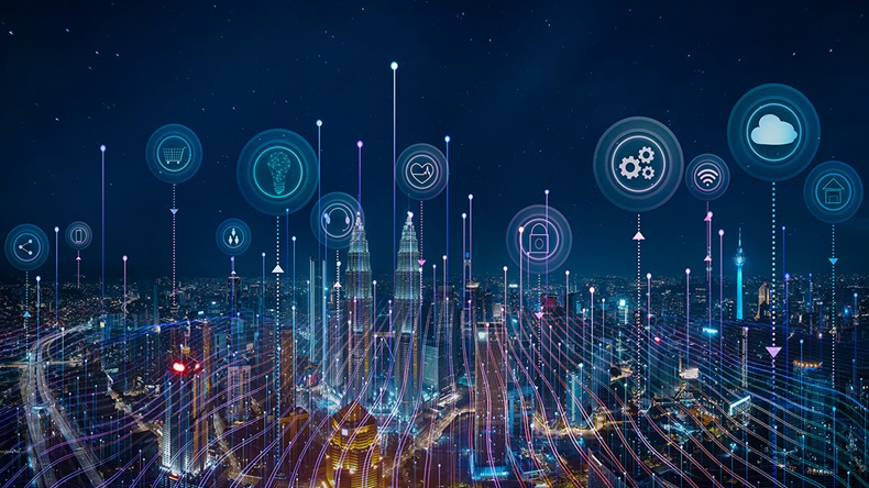 Digital city (jamesteohart/Shutterstock.com)